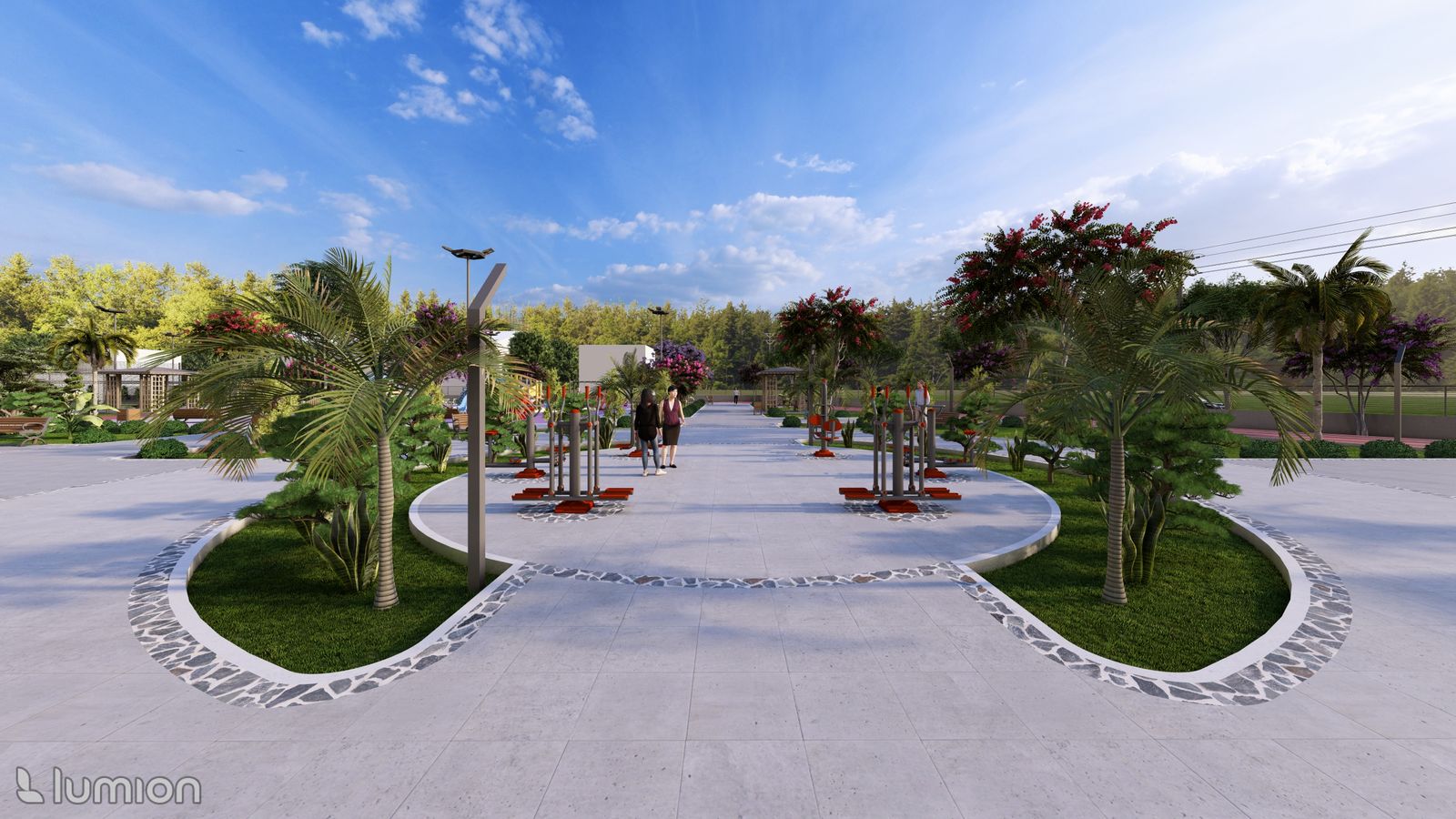 Yürüyüş aksı ve kentsel peyzaj düzenlemesi